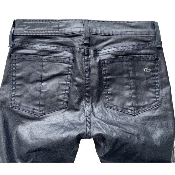 rag and bone black dress pants, detail zippers, 25, fitted, jeans black, - Picture 4 of 13